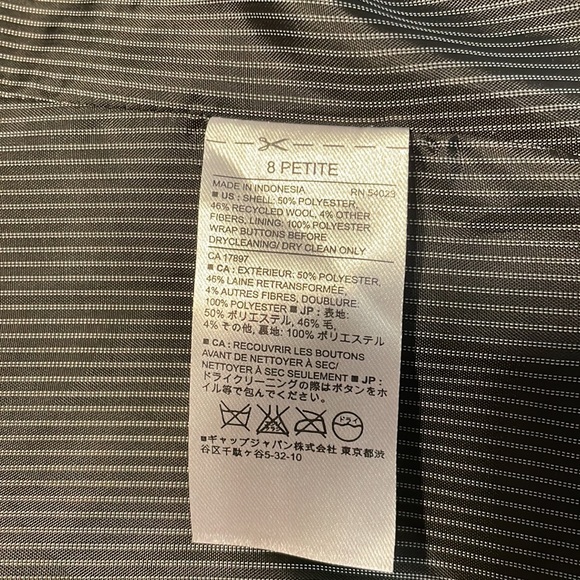 Banana Republic women’s charcoal grey military style pea coat light jacket. - Picture 12 of 12